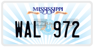 WAL972  license plate in MS
