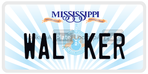 WALKER  license plate in MS