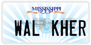 WALKHER  license plate in MS