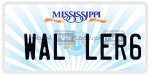 WALLER6  license plate in MS