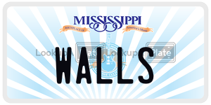 WALLS  license plate in MS
