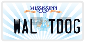 WALTDOG  license plate in MS