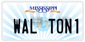 WALTON1  license plate in MS