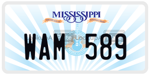 WAM589  license plate in MS
