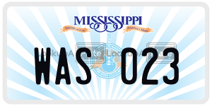 WAS023  license plate in MS