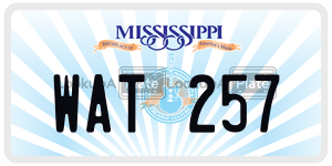 WAT257  license plate in MS