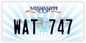 WAT747  license plate in MS