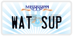WATSUP  license plate in MS
