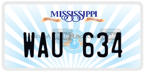 WAU634  license plate in MS