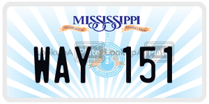 WAY151  license plate in MS