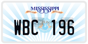 WBC196  license plate in MS