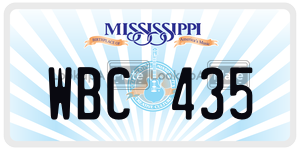 WBC435  license plate in MS