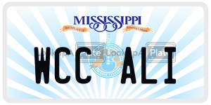 WCCALI  license plate in MS