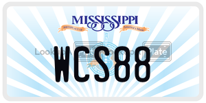 WCS88  license plate in MS
