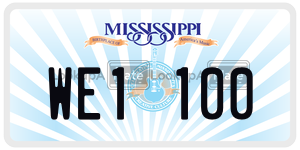 WE1100  license plate in MS