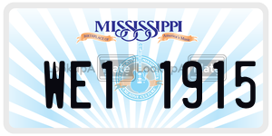 WE11915  license plate in MS