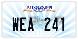 WEA241  license plate in MS