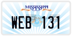 WEB131  license plate in MS