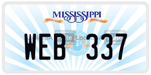 WEB337  license plate in MS