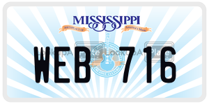 WEB716  license plate in MS