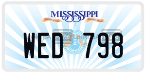 WED798  license plate in MS