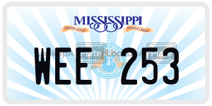 WEE253  license plate in MS