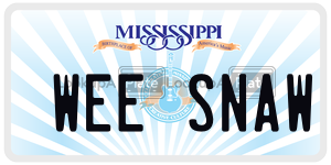 WEESNAW  license plate in MS