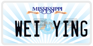 WEIYING  license plate in MS