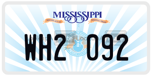 WH2092  license plate in MS
