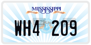 WH4209  license plate in MS