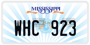WHC923  license plate in MS