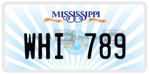 WHI789  license plate in MS