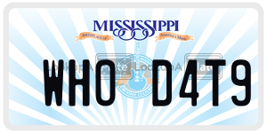 WHOD4T9  license plate in MS