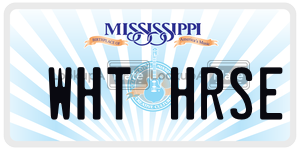 WHTHRSE  license plate in MS