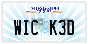 WICK3D  license plate in MS