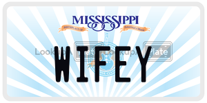 WIFEY license plate in Mississippi