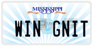 WINGNIT  license plate in MS