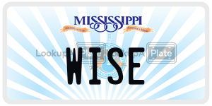 WISE  license plate in MS
