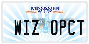WIZOPCT  license plate in MS