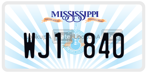 WJ1840  license plate in MS