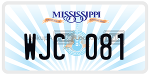 WJC081  license plate in MS