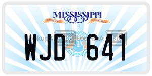 WJD641  license plate in MS