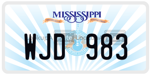 WJD983  license plate in MS