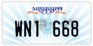 WN1668  license plate in MS