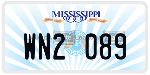 WN2089  license plate in MS