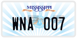 WNA007  license plate in MS