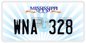 WNA328  license plate in MS