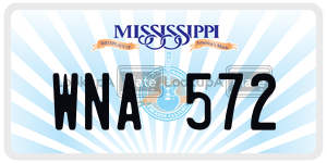 WNA572  license plate in MS