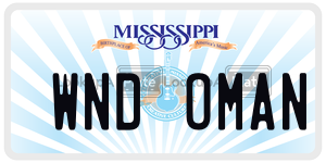 WNDOMAN  license plate in MS