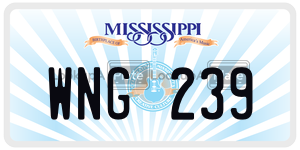 WNG239  license plate in MS